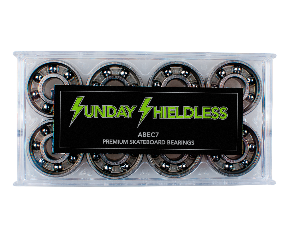 SUNDAY SHIELDLESS ABEC 7 BEARINGS – Sunday Hardware