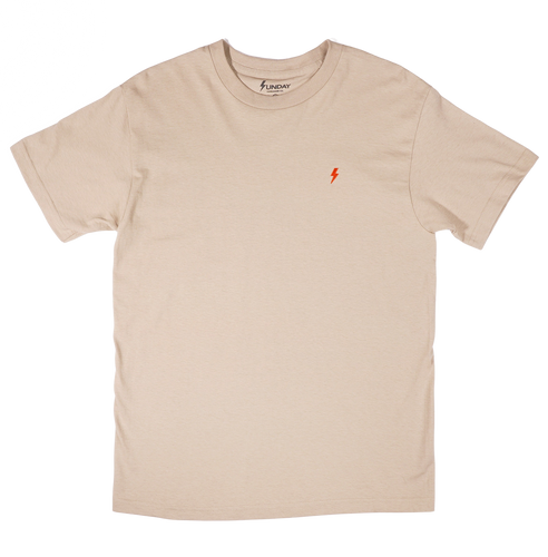 Embroidered Logo T-Shirt Sand/Orange